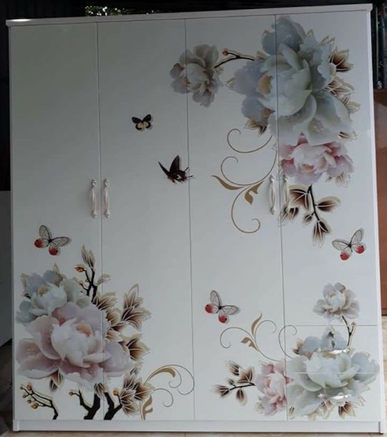 Tủ nhựa cao cấp VTL04_08 tủ nhựa Đài Loan 4 cánh, 2 buồng in 3D